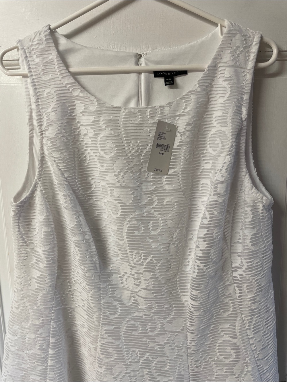 Lane Bryant white sleeveless fit&flare midi dress NWT women’s size 14-16 - Picture 2 of 14